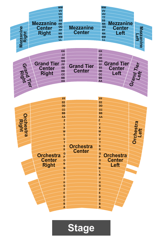 Ovens Auditorium Book Of Mormon Seating Chart